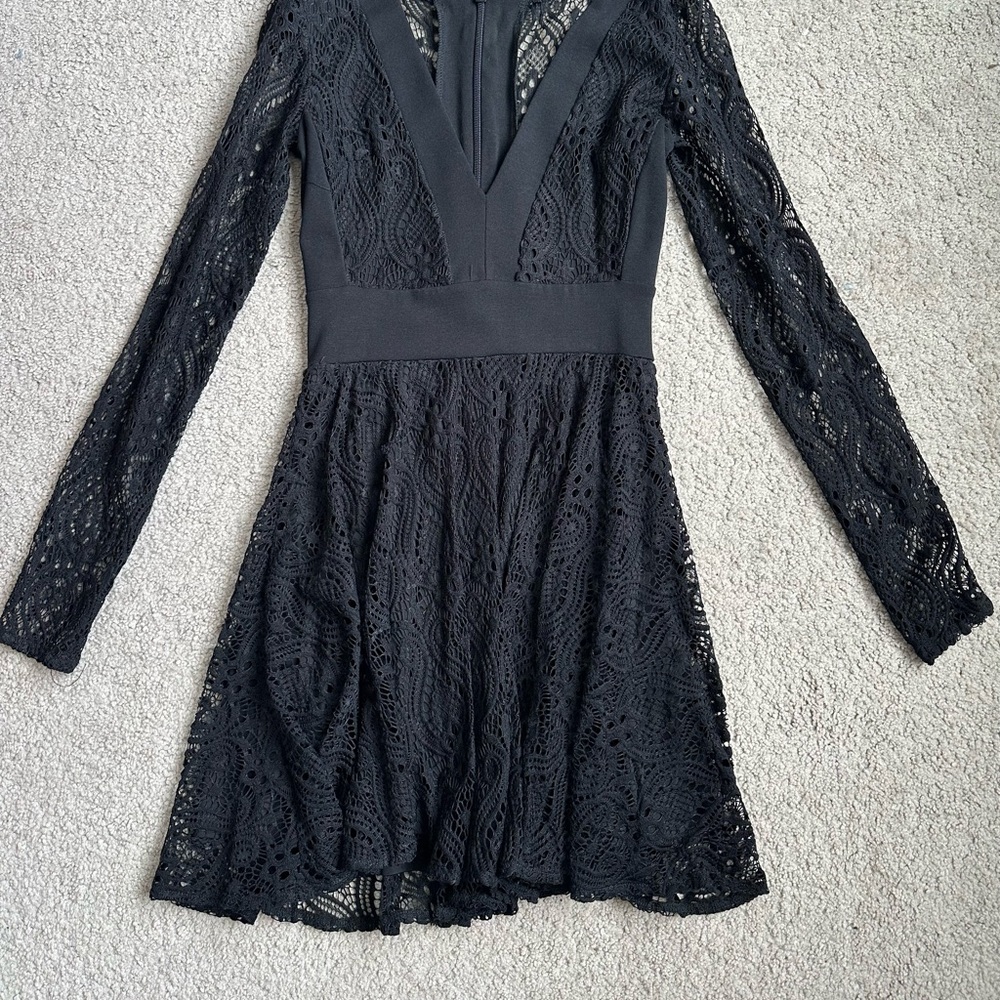 Elegant Black Lace Dress